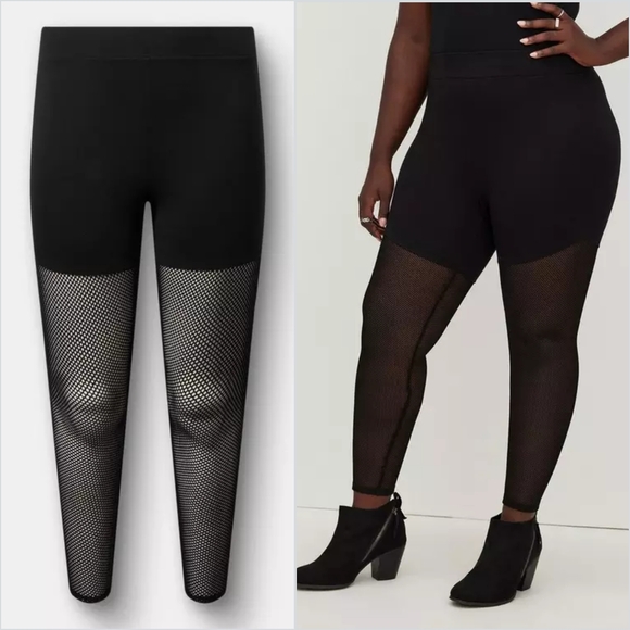 torrid Pants - NEW Torrid Fishnet Leggings Sz 0X Footless Fishnet Tights NWT